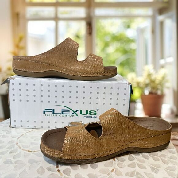 Flexus by Spring Step Samuella Supportive 2 Strap Sandal Slide Mule Size EU 38 - Picture 7 of 15